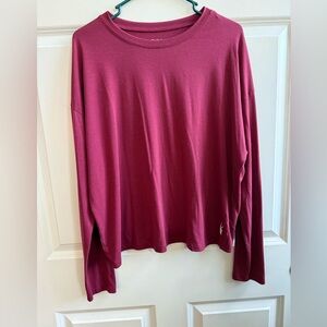 Reebok Women's Long Sleeve Top - Deep Red